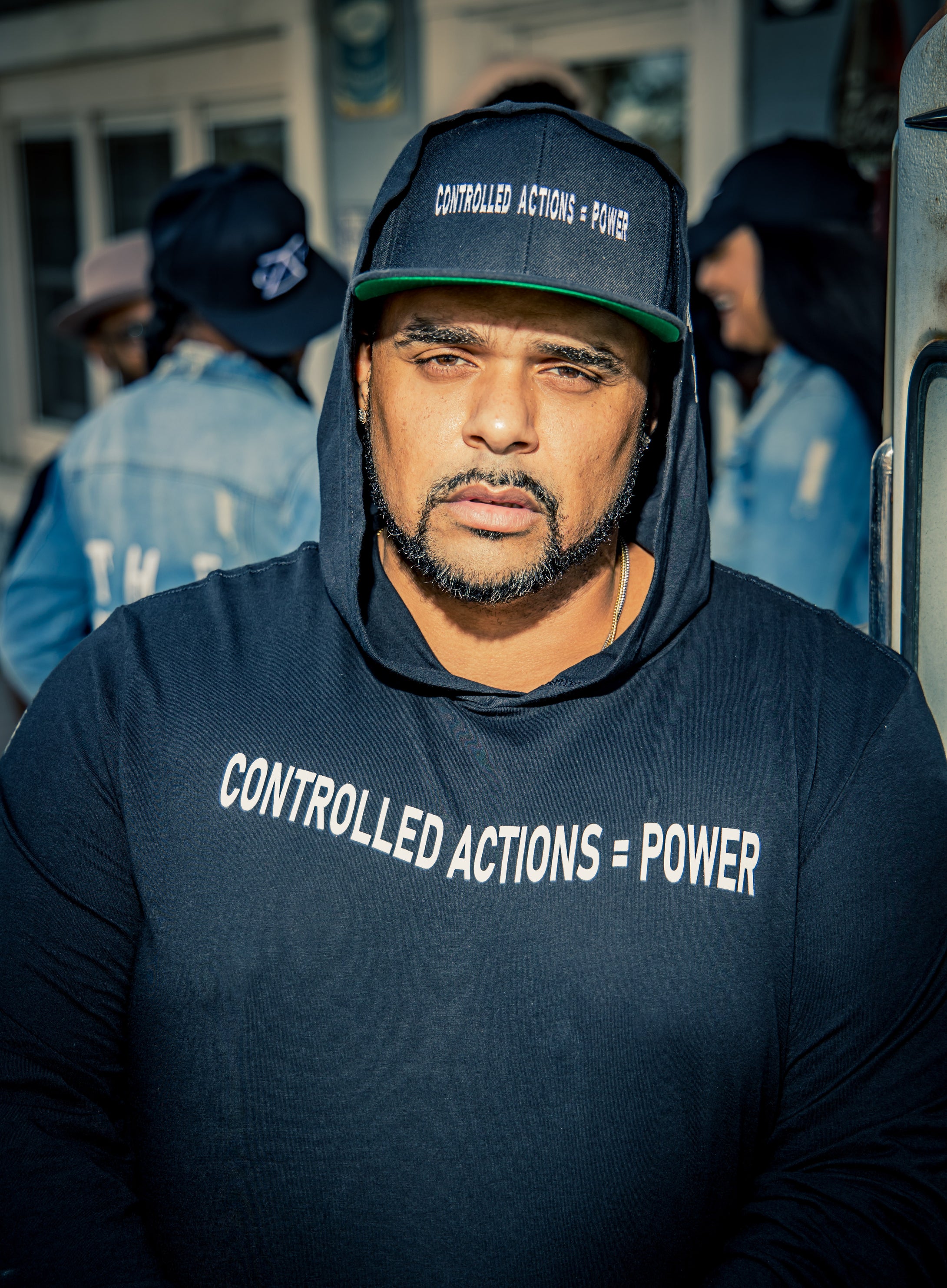  Controlled Actions = Power Unisex Jersey Hoodie (Black)