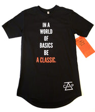 Load image into Gallery viewer,  In A World of Basics Be A Classic Men&#39;s T-Shirt (Black)
